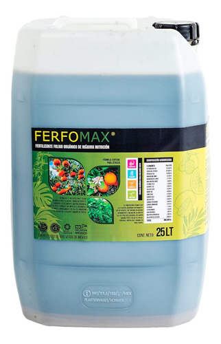 Fertilizante Orgánico Ferfomax Fórmula Para Cítricos 25 Lt