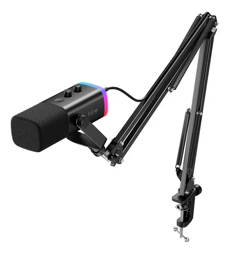 Microfone Gamer Dinâmico Fifine AM8T USB e XLR para Streaming