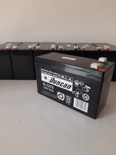 Imagen 5 de 5 de Bateria 12v 7a Agm Duncan Ups/alarmas/lamparas/ R-1270a