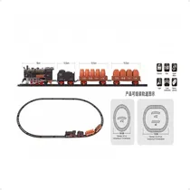 Comprar Tren Locomotora Juguete Clasico Luz Sonido Vagones Vias
