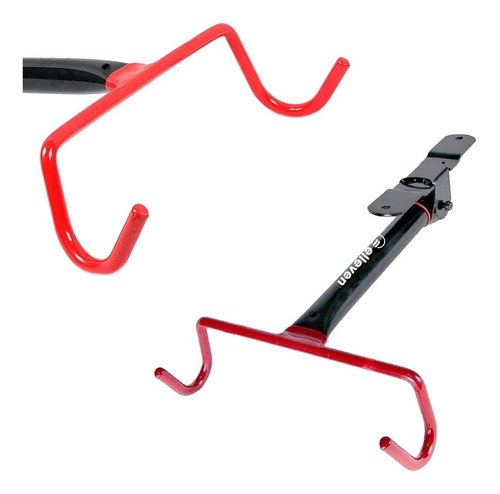 Imagem 3 de 5 de Suporte De Parede Retrátil Bike Elleven Preto/ Vermelho