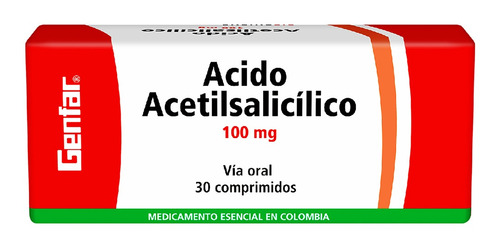 Acido Acetilsalicilico 100 Mg (genfar) - Tab a $540