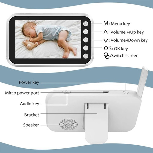 Cámara Baby Monitor Bebes Micrófono Visión Nocturna Abm100s