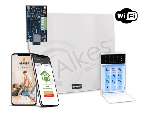Imagen 1 de 9 de Alarma Casa Domiciliaria Cableada Central Wifi + Teclado Led