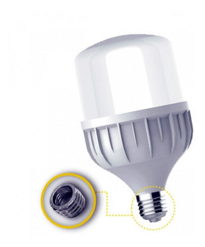 Imagen 2 de 2 de Lampara Led 40w High Power Luz Dia Interelec