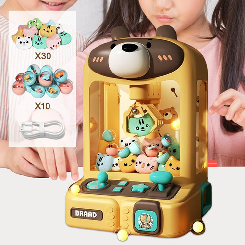 Mini Máquina De Garra, Juego De Arcada, Oso 30 Muñecos