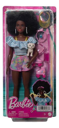 Barbie Patinadora Con Mascota Hpl77 Mattel