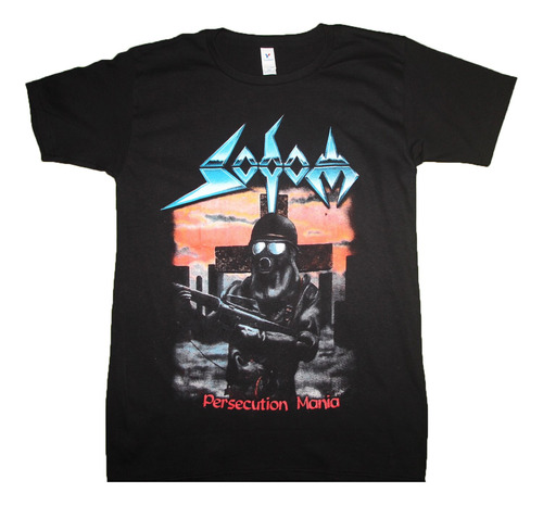 Gusanobass Playera Metal Rock Sodom Perscution Mania Vintage