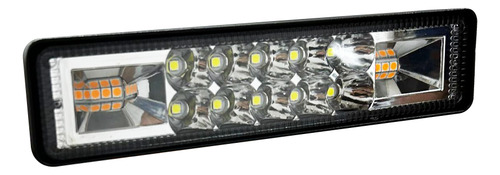Barra Slim 6 Pulgadas 16 Led Luz Ambar/blanca Strobo
