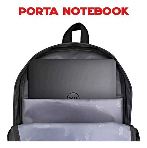 Imagen 5 de 10 de Mochila Everlast Urbana Diaria Negra Azul