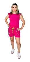 Comprar Conjunto Moda Feminina Top Cropped E Short Moda Fashion 08
