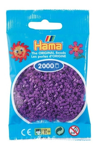 Hama Beads Mini Perler 2000 Unidades Color Púrpura Pixel Art