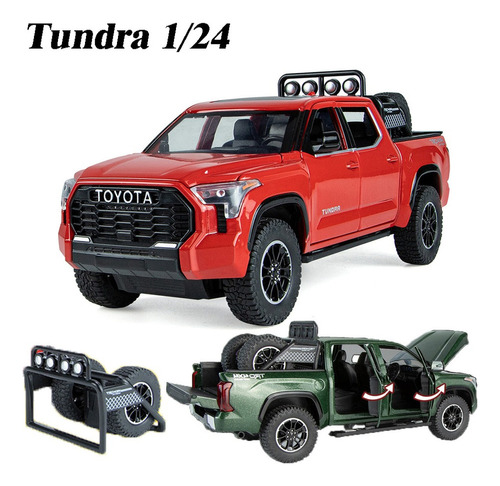 X Toyota Tundra Trd Pro Miniatura Metal Coche Con Luz Y