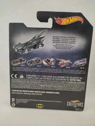 Imagen 3 de 3 de Batimovil Batman Forever Hot Wheels Dkl29
