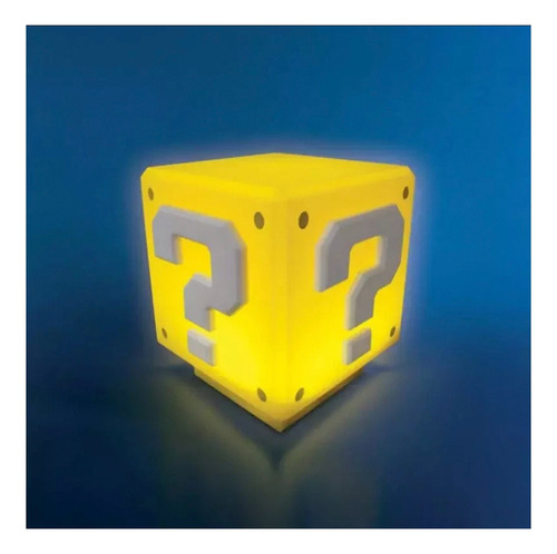 Lámpara Cubo Mario Bros Nintendo Con Sonido. Recargable
