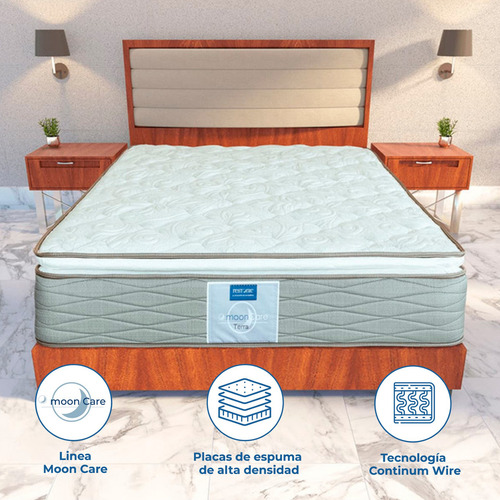 Colchón Matrimonial Restonic Terra Mooncare Más 2 Almohadas Restonic, Colchón Firmeza Media