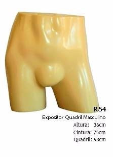 Manequim Expositor Para Shorts Cuecas Masculino  Cor Bege