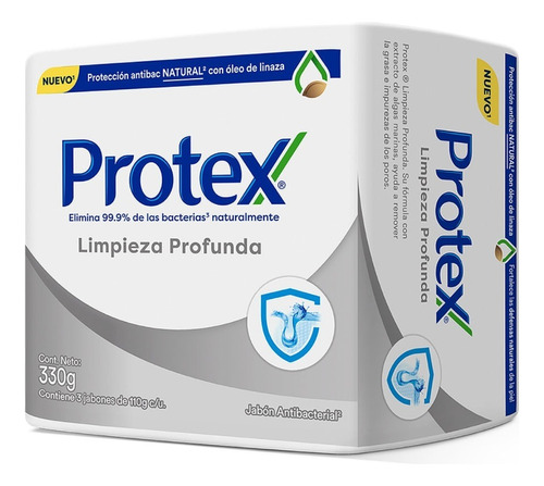 Jabon Protex Limpieza 3x120gr - g a $33