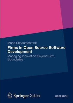 Libro Firms In Open Source Software Development - Mario S...