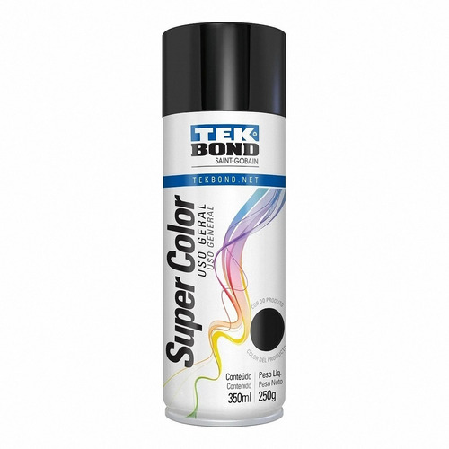 Pintura En Aerosol Uso General Tek Bond Negro Brillante