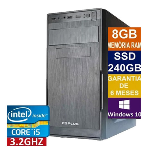 Pc Computador Cpu Intel Core I5 + Ssd 240gb, 8gb Memória Ram