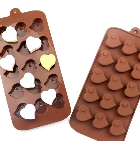 Molde De Silicona Corazón Bombones De Chocolate Golosinas