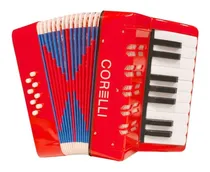 Comprar Acordeón Para Niño Corelli Whc104 Rd Tipo Piano Rojo