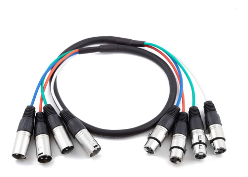 Cable De Audio Xlr De 4 Canales, Ancable De 3 Pies (3.3ft) X