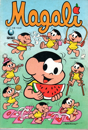 Magali N° 50 - 36 Páginas - Em Português - Editora Globo - Formato 13 X 19 - Capa Mole - 1991 - Bonellihq Cx177 E23