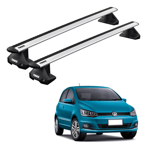 Rack Thule Wingbar Evo Prata Vw Fox Hatch 2015 Em Diante