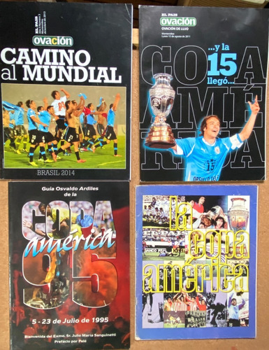 4 Revistas Uruguay Copa América, Fútbol Deportes, Cf119