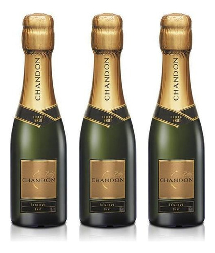 Kit 3 Espumantes Baby Chandon Réserve Brut 187ml