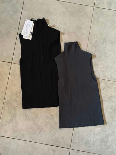 Remeras Zara Divinas Negra Y Gris Corte Americano Y Fucsia