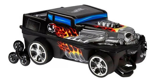 Imagem 3 de 9 de Kit Mochila Hotwheels Bone Shaker Impermeável Com Lancheira