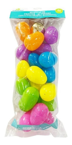 20 Huevos De Colores De Plástico Para Pascua Para Rellenar