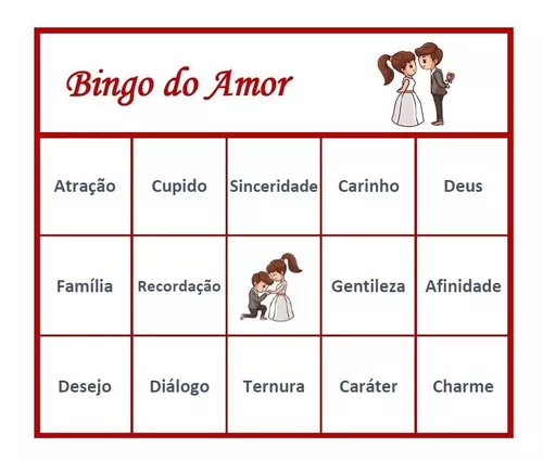 104 Cartelas Bingo Do Amor Personalizado Pdf