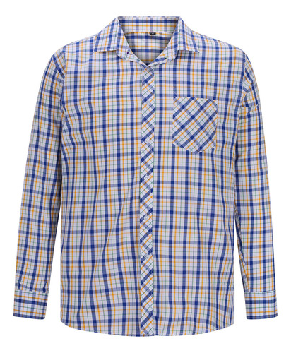 Blusa Z Para Hombre Con Cuello Abatible Y Estampado De Boton