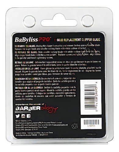 Cor de substituição da lâmina de corte Babylisspro FX803b: preto