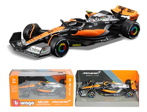 Bburago 1:43 2023 F1 Mclaren Mcl60 #4 Lando Norris Diecas [u