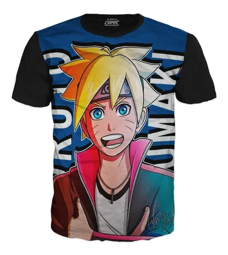 Camiseta Naruto Boruto Tshirt Infantil Adulto Anime