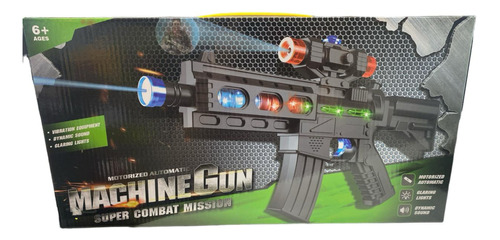 Pistola Machine Gun Con Luces 