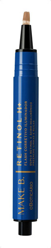 Corretivo Líquido Flash Iluminador Cor 40 Make.b Retinol H+ Tom Médio