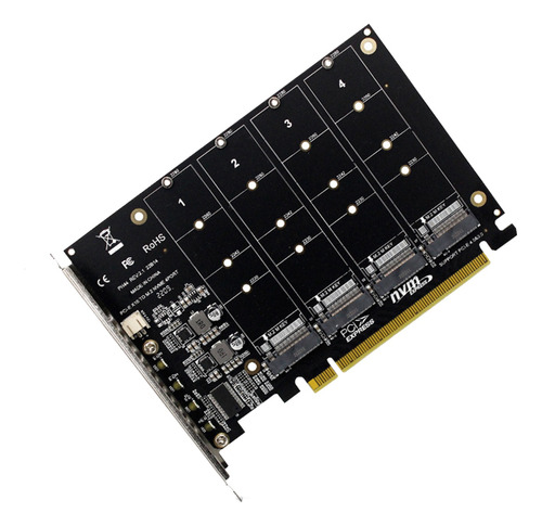 Convertidor De Disco Duro Clave M.2 Nvme Ssd A Pcie X16m Key