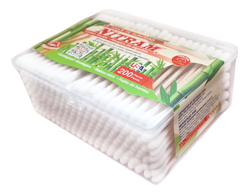12 Cajas De Hisopos De Bambú Biodegradables,200 Unidades C/u