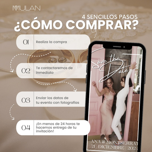 Invitación Digital Personalizada Para Boda | Mod. Bredosla