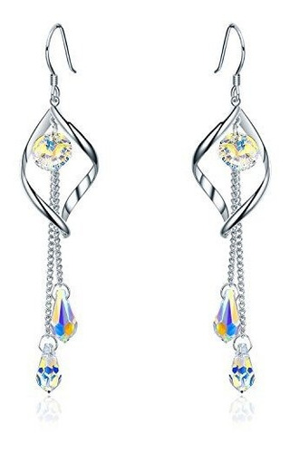 Aretes De Multiples Gotas De Cambio De Color Platinumplated