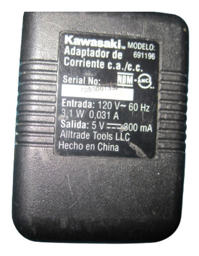 Imagen 2 de 7 de Adaptador De Corriente Kawasaki Mod. 691196 5v-300ma 31 W