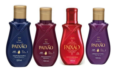 Promoção Óleo Corporal Paixão 100ml 4unds Envio Imediato