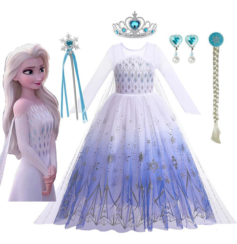 Vestido De Fiesta De Princesa Elsa Para Niñas, Película Froz