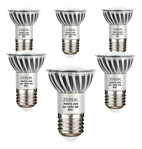 Paquete De 6 Bombillas Led Regulables Par16 E26/e27 Morado